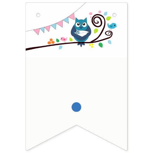 Whimsical Owl Baby shower Vlaggetjes (Tweede vlag)