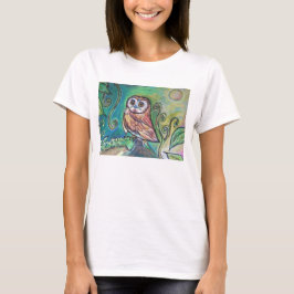 Whimsical Owl Basic Tanktop White
