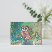 Whimsical Owl Briefkaart (Staand voorkant)