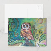 Whimsical Owl Briefkaart (Voorkant / Achterkant)