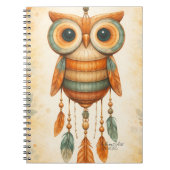 Whimsical Owl Dreamcatcher Boho Notitieboek (Voorkant)