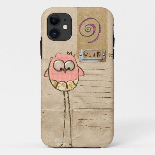whimsical owl iphone 5 hoesje (Achterkant)
