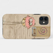 whimsical owl iphone 5 hoesje (Achterkant (horizontaal))