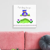 Whimsical Owl met Gezegde Canvas Afdruk (Insitu (Woonkamer))