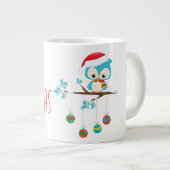 Whimsical Owl Ornament Branch Grote Koffiekop (Voorkant rechts)