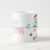 Whimsical Owl Ornament Branch Grote Koffiekop (Voorkant)