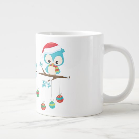 Whimsical Owl Ornament Branch Grote Koffiekop (Rechts)
