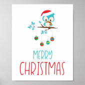 Whimsical Owl Ornament Branch Poster (Voorkant)