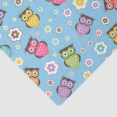 Whimsical Owl Patroon Tissuepapier (Detail)