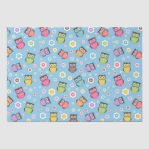 Whimsical Owl Patroon Tissuepapier