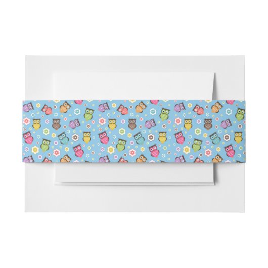 Whimsical Owl Patroon Uitnodigingen Wikkel (Voorkant Voorbeeld)
