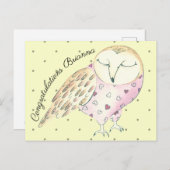 Whimsical Owl Personalized Briefkaart (Voorkant / Achterkant)