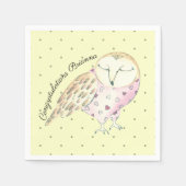 Whimsical Owl Personalized Servet (Voorkant)