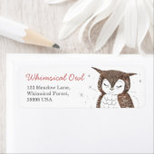 Whimsical Owl Return Address Label (Insitu)