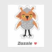 Whimsical Owl Sticker (Vel)