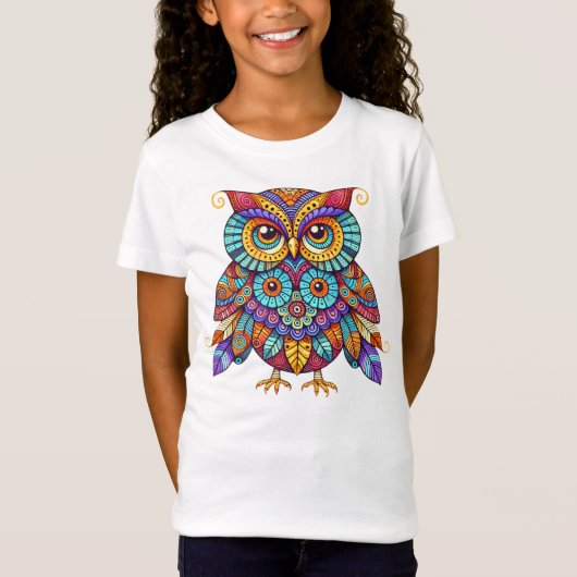 Whimsical Owl Tshirt (Voorkant)