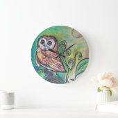 Whimsical Owl Wall klok (Huis)