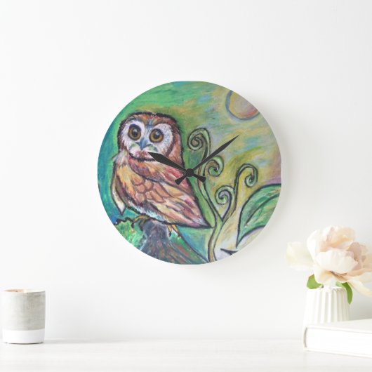 Whimsical Owl Wall klok (Huis)