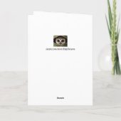 Whimsical Owl Wizard Long Legs Schattige Vreemd Di Feestdagen Kaart (Achterkant)