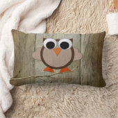 Whimsical Owl & Wood Kussen (Deken)