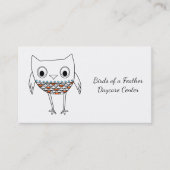 Whimsical Owl Woodland Creatures, Daycare Centre Visitekaartje (Voorkant)