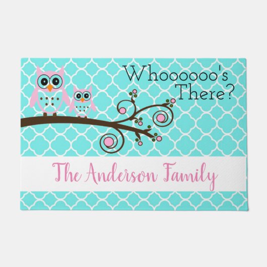 Whimsical Owls Deurmat (Voorkant)