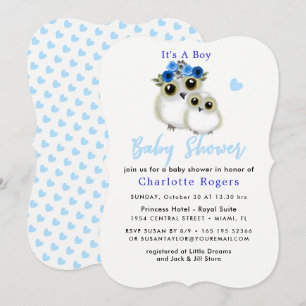 Whimsical Ownership Cute Baby Boy Shower Kaart
