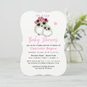 Whimsical Ownership Cute Baby shower Pink Kaart (Staand voorkant)