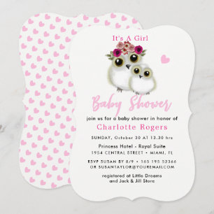 Whimsical Ownership Cute Baby shower Pink Kaart