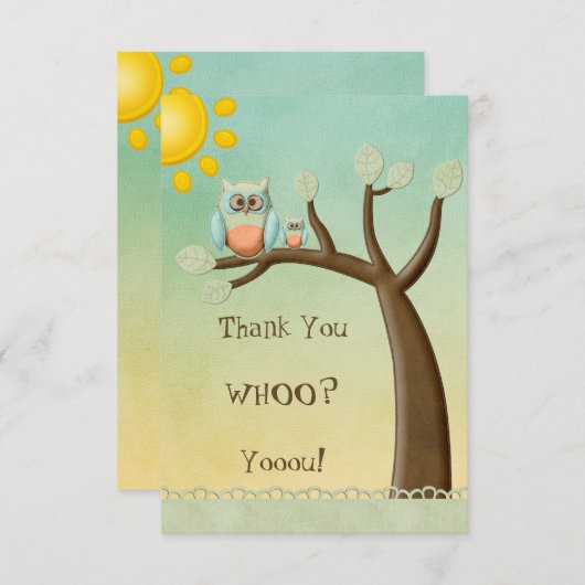 Whimsical Ownership You Baby shower Bedankkaart (Voorkant / Achterkant)