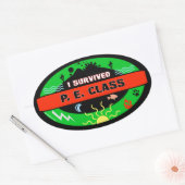 Whimsical P.E. Class Survivor Sticker (Envelop)