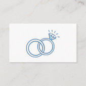 Whimsical paar ringen Doodle RSVP QR Code Huwelijk Informatiekaartje (Achterkant)