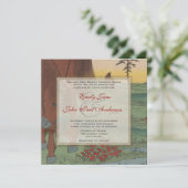 Whimsical Paard Swirl invoegen bruiloft uitnodigin Kaart (Staand voorkant)