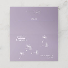 Whimsical Paardenbloem Trouwplaats / Escort Kaart Plaatskaartje