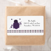 Whimsical Paars Ladybug Etiket (Insitu)