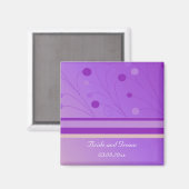 Whimsical Paars Save the Date Magneet (Voorkant / Achterkant)