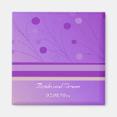 Whimsical Paars Save the Date Magneet (Voorkant)