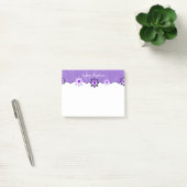 Whimsical Paars White Flowers, gepersonaliseerd Post-it® Notes (Kantoor)