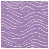 Whimsical Paars White Wavy Striped Scribbles Stof (Close Up)