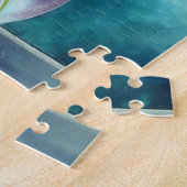 Whimsical paarse bloemen in een vaas legpuzzel (Zijkant)