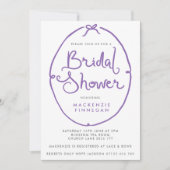 Whimsical Paarse boog Vrijgezellenfeest Kaart (Voorkant)