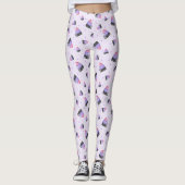 Whimsical Paarse Halloween Cany Corn Leggings (Voorkant)