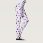 Whimsical Paarse Halloween Cany Corn Leggings (Rechts)