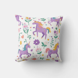 Whimsical Paarse meisje Power Pattern Kussen