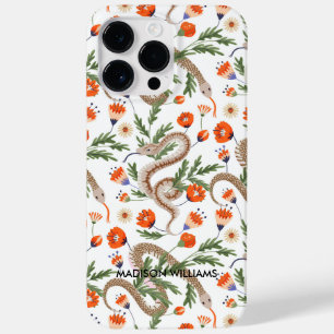 Whimsical Paarse Snake & Botanical – gepersonalise Case-Mate iPhone 14 Pro Max Hoesje
