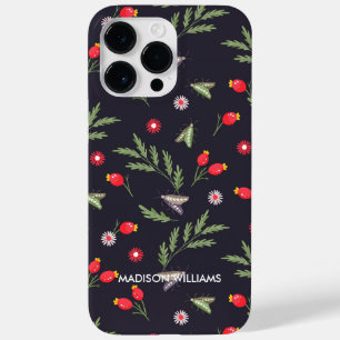 Whimsical Paarse Snake & Botanical – gepersonalise Case-Mate iPhone 14 Pro Max Hoesje