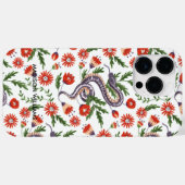 Whimsical Paarse Snake & Botanical – gepersonalise Case-Mate iPhone Case (Achterkant (horizontaal))