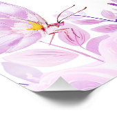 Whimsical Paarse vlinder Verjaardag Welkom Teken Perfect Poster (Hoek)