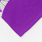 Whimsical paarse witte harten bloemen bloemige naa fleece deken (Hoek)