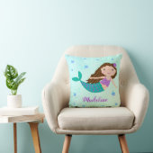 Whimsical Paarse Zeemeermin Zeester Glitter Kussen (Stoel)